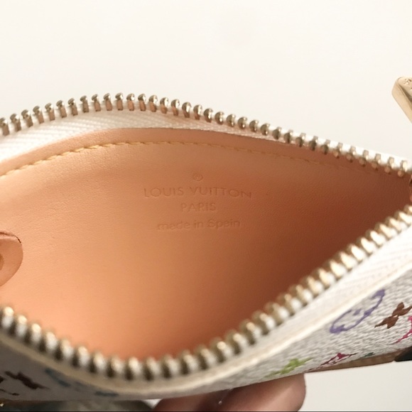 Louis Vuitton Multicolor Monogram Pochette Key Cles Pouch White Blanc Murakami - Picture 15 of 16